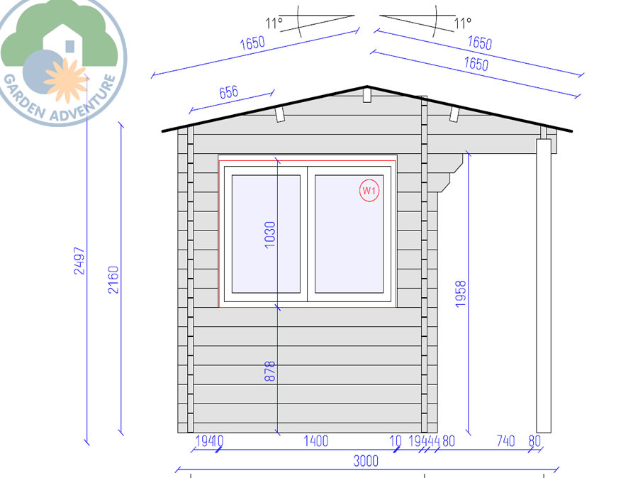Canazei Plus 4x3 Log Cabin