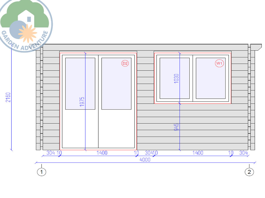 Aosta Plus 4x3 Log Cabin