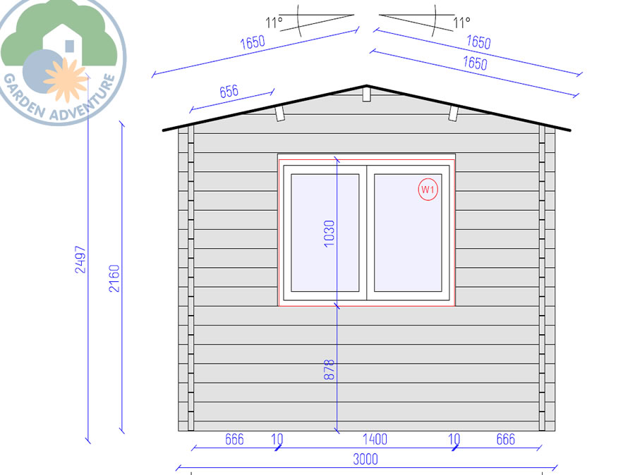 Aosta Plus 4x3 Log Cabin
