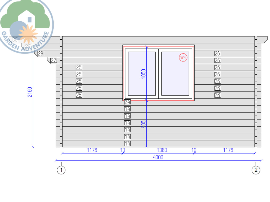 Grande 5x4 Log Cabin