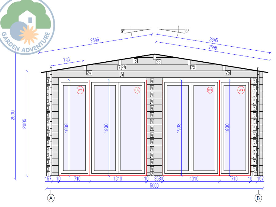 Studio 5x4 Log Cabin