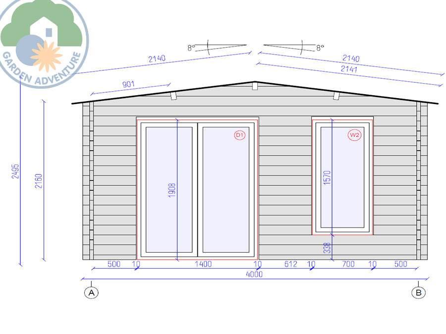 Corvara 4x4 Log Cabin