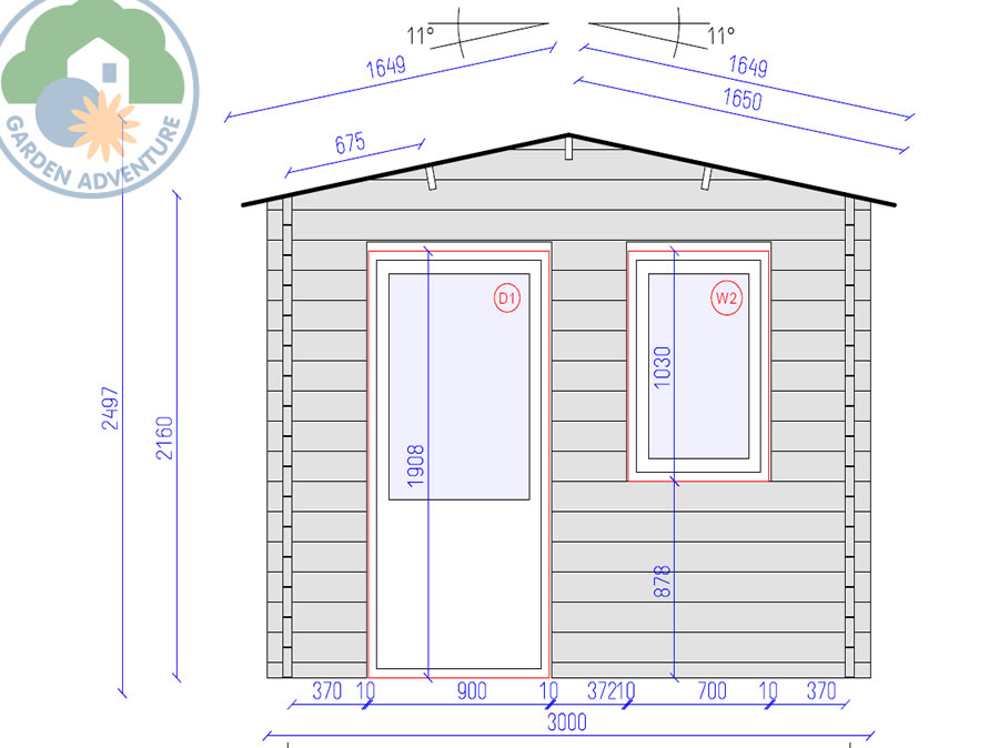 Belvedere Plus 3x3 Log Cabin