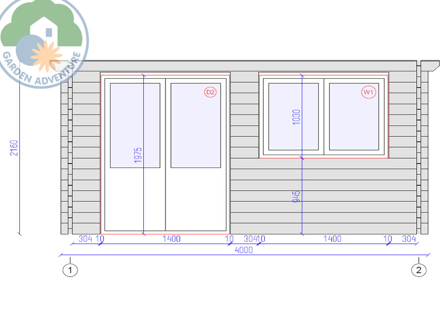 Selva 4x3 Log Cabin