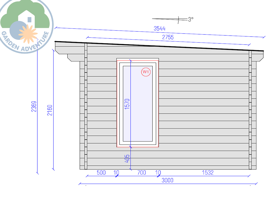 Livata 6x3 Log Cabin