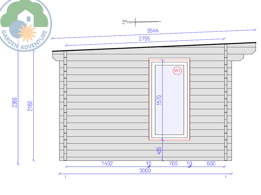 Torgnon 6x3 Log Cabin