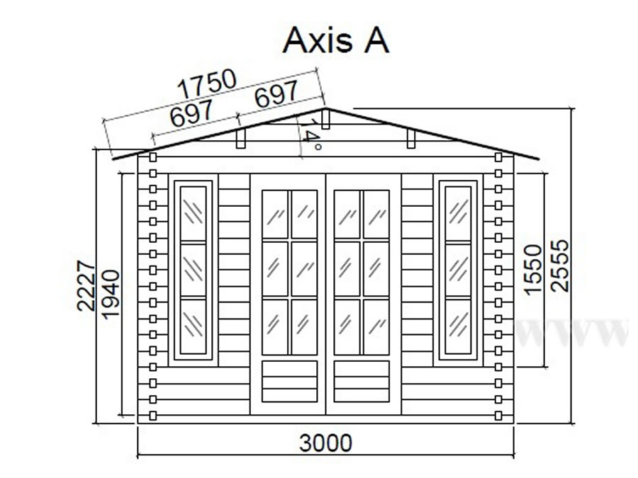Brighton 3x3 Log Cabin